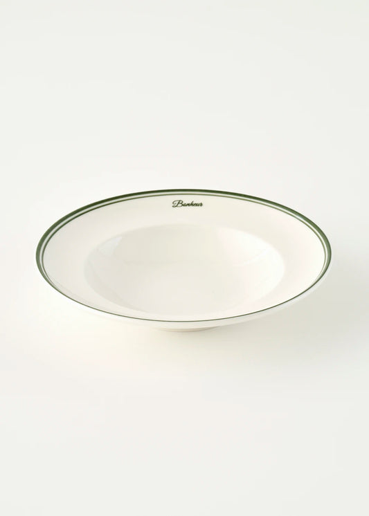 Bonheur Porselen Makarna Tabağı Yeşil (28 cm)