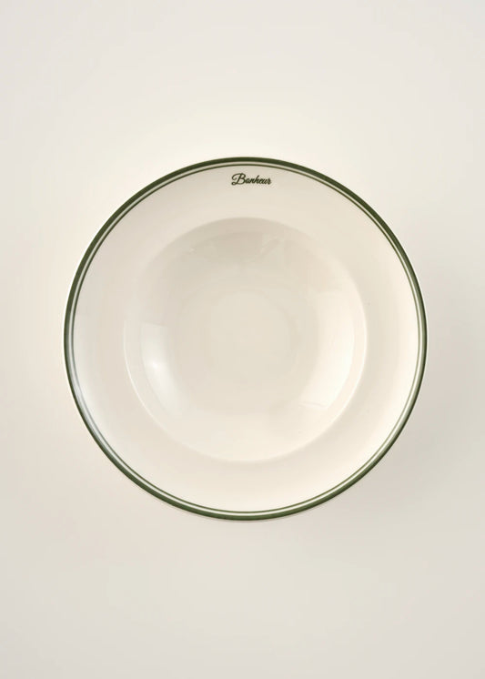 Bonheur Porselen Makarna Tabağı Yeşil (28 cm)