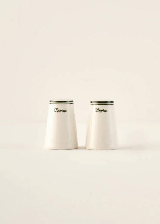 Bonheur Porselen Tuzluk-Biberlik Seti Yeşil (8 cm)