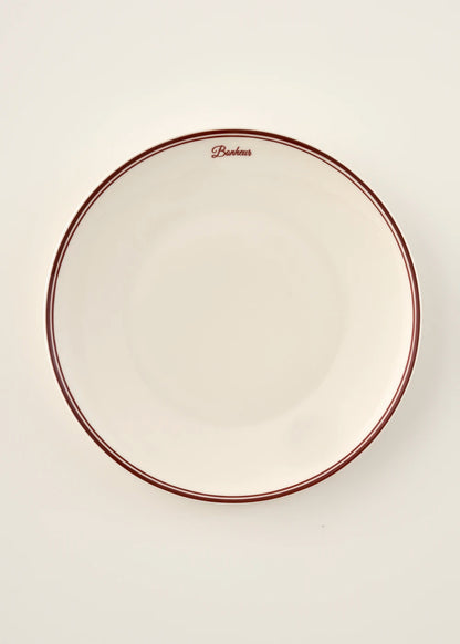 Bonheur Porselen Servis Tabağı Bordo (28 cm)