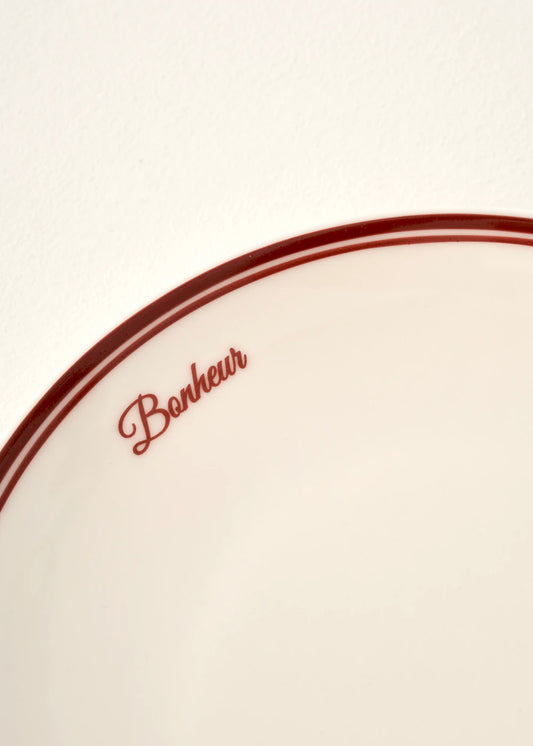 Bonheur Porselen Servis Tabağı Bordo (28 cm)