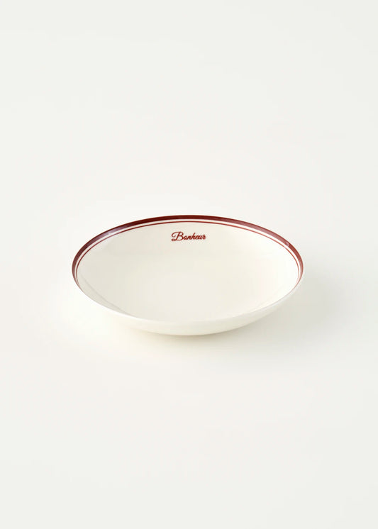 Bonheur Porselen Çukur Tabak Bordo (20 cm)