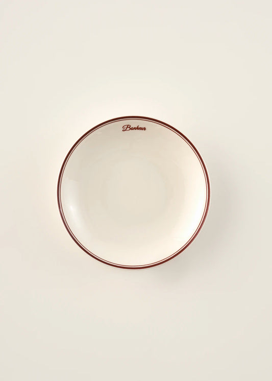 Bonheur Porselen Çukur Tabak Bordo (20 cm)