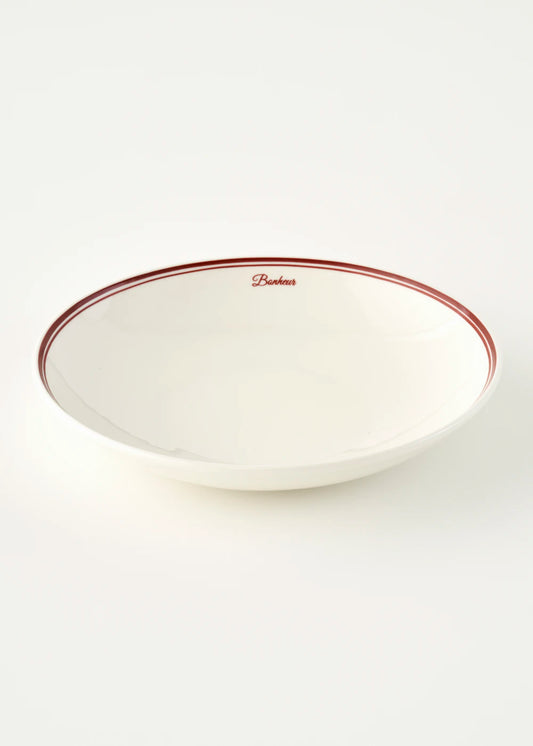 Bonheur Porselen Salata Kasesi Bordo (30 cm)