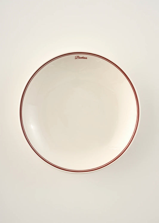 Bonheur Porselen Salata Kasesi Bordo (30 cm)