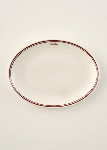 Bonheur Porselen Sunum Tabağı Bordo (36 cm)