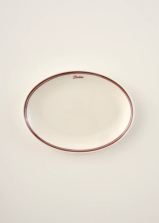 Bonheur Porselen Sunum Tabağı Bordo (33 cm)