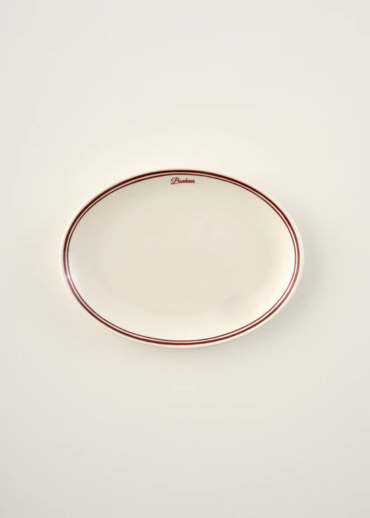 Bonheur Porselen Sunum Tabağı Bordo (31 cm)