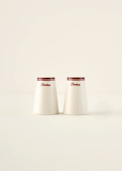 Bonheur Porselen Tuzluk-Biberlik Seti Bordo (8 cm)