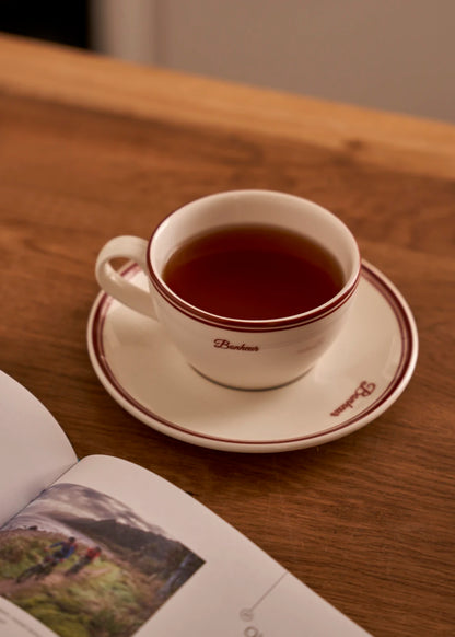 Bonheur 2'li Porselen Çay Fincanı Bordo (270 cc)