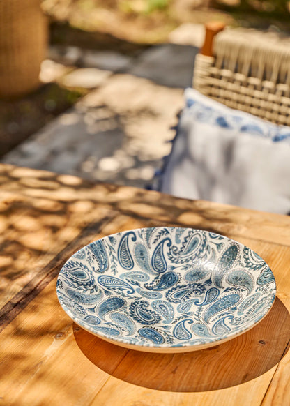 Paisley Porselen Salata Kasesi Mavi (30 cm)