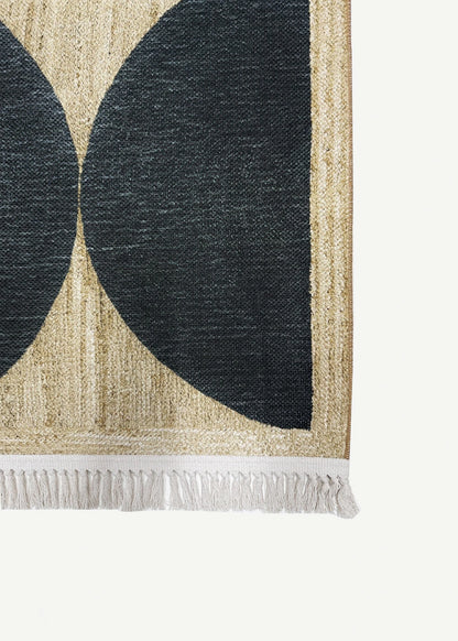 %100 Pamuk Live Kilim Naturel-Siyah (80x150 cm)