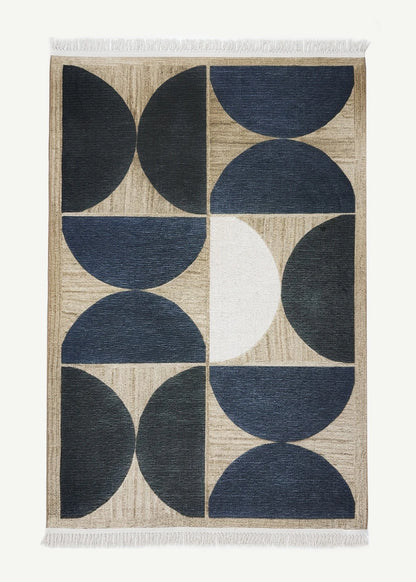 %100 Pamuk Live Kilim Naturel-Siyah (150x230 cm)