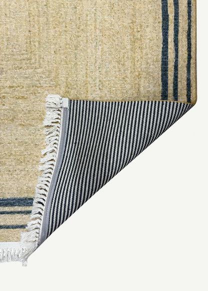 %100 Pamuk Jeff Kilim Naturel-Siyah (80x150 cm)