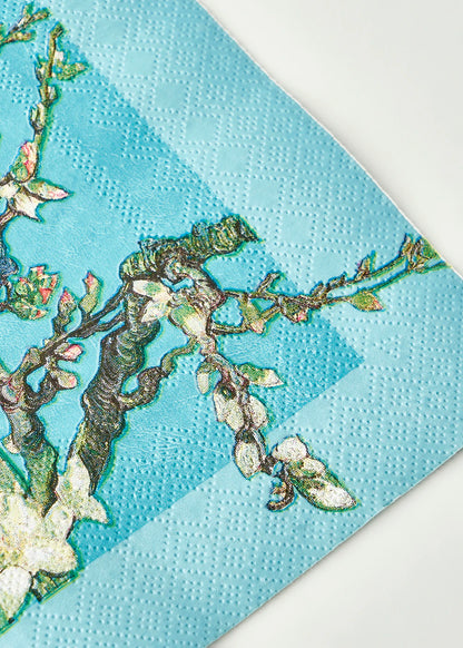 Van Gogh Almond Blossom 40'lı Kağıt Peçete Turkuaz (33x33 cm)