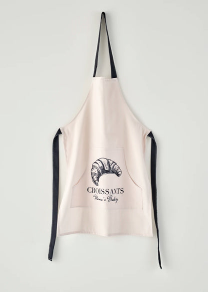 Croissants Pamuklu Önlük Krem (77x54 cm)