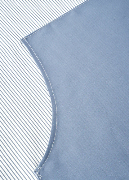 Stripe Pamuklu Önlük Mavi (77x54 cm)