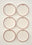 Bonheur Porselen 6'lı Pasta Tabağı Seti Bordo (21 cm)