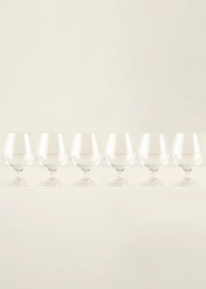 Shape Kristal 6'lı Kahve Yanı Su Bardağı Naturel (180 cc)