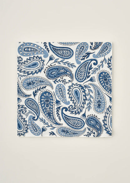 Paisley 40'lı Kağıt Peçete Mavi (33x33 cm)