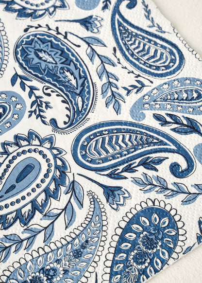Paisley 40'lı Kağıt Peçete Mavi (33x33 cm)