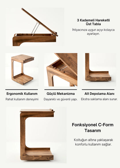 Belle C Koltuk Sehpası Ceviz