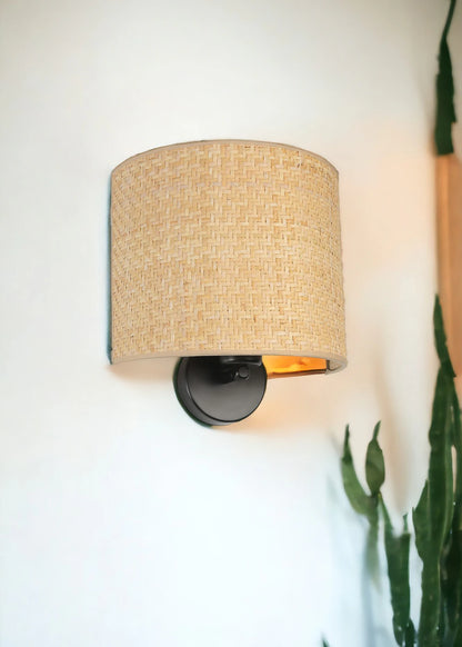 Mare Hasır Rattan Oval Aplik Naturel (20x25 cm)