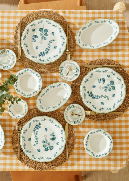 Ocaliptus Stoneware 52 Parça 12 Kişilik Kahvaltı Takımı Yeşil