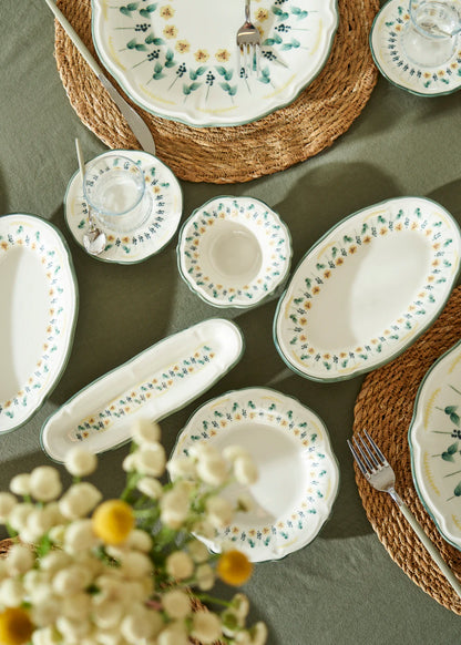 Adelina Stoneware 52 Parça 12 Kişilik Kahvaltı Takımı Yeşil