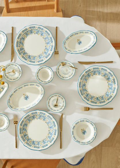 Liana Stoneware 52 Parça 12 Kişilik Kahvaltı Takımı Mavi