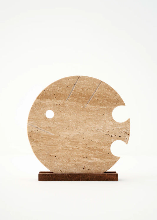 Ephesus Traverten Fish Dekoratif Obje Naturel (25x13x6 cm)