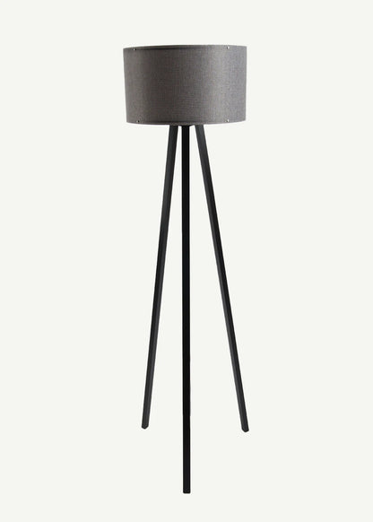 Peggy Demonte Tripod Lambader Gri-Siyah (36x36x140 cm)