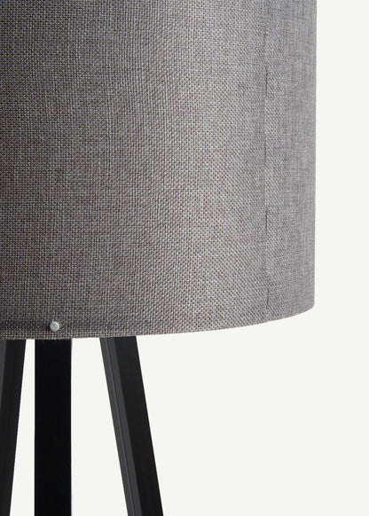 Peggy Demonte Tripod Lambader Gri-Siyah (36x36x140 cm)