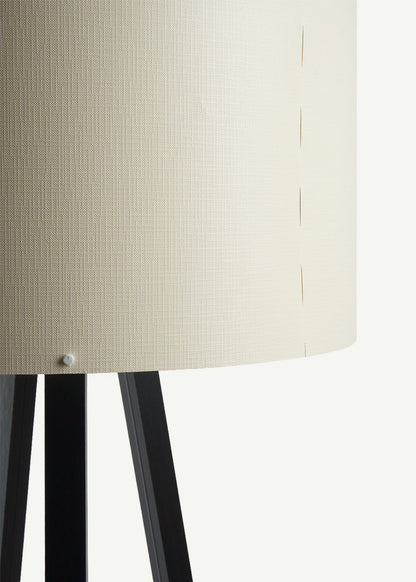 Peggy Demonte Tripod Lambader Finlin Krem-Siyah (36x36x140 cm)