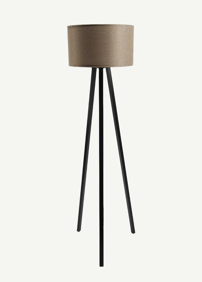 Peggy Demonte Tripod Lambader Jüt-Siyah (36x36x140 cm)