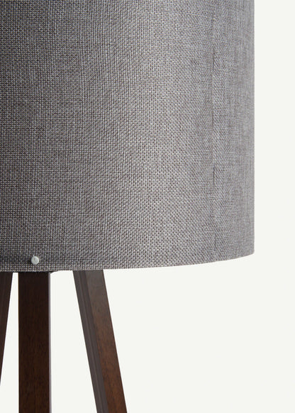 Peggy Demonte Tripod Lambader Gri-Ceviz (36x36x140 cm)