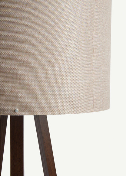 Peggy Demonte Tripod Lambader Bej-Ceviz (36x36x140 cm)