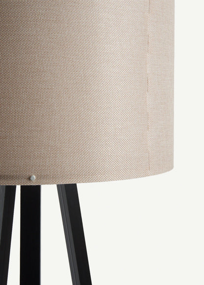 Peggy Demonte Tripod Lambader Bej-Siyah (36x36x140 cm)