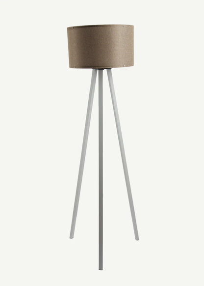 Peggy Demonte Tripod Lambader Jüt-Beyaz (36x36x140 cm)