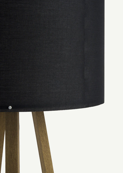 Peggy Demonte Tripod Lambader Siyah-Naturel (36x36x140 cm)