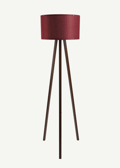 Peggy Demonte Tripod Lambader Bordo-Ceviz (36x36x140 cm)