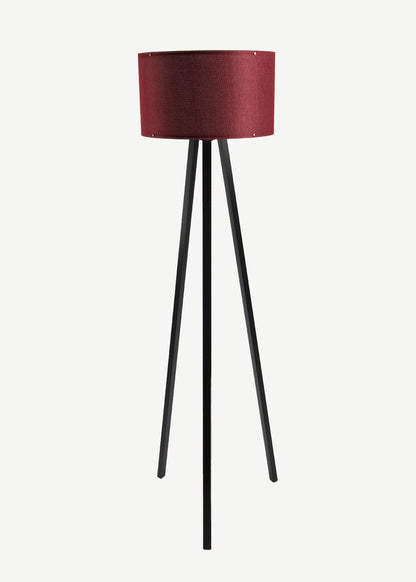 Peggy Demonte Tripod Lambader Bordo-Siyah (36x36x140 cm)
