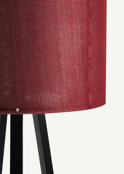 Peggy Demonte Tripod Lambader Bordo-Siyah (36x36x140 cm)