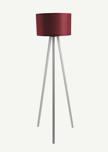 Peggy Demonte Tripod Lambader Bordo-Beyaz (36x36x140 cm)