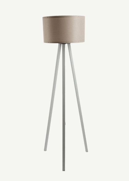 Peggy Demonte Tripod Lambader Bej-Beyaz (36x36x140 cm)