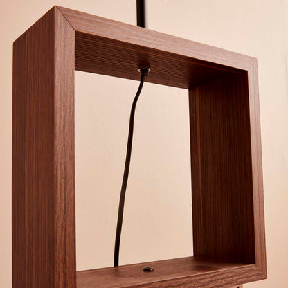Kumaş Başlıklı Modern Raflı Lambader Bej (20x38 cm) - KREM - 20x38 cm - 3