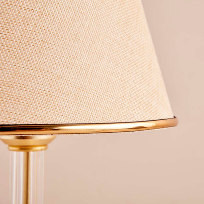 Gold Ayaklı Dekoratif Abajur Bej (22x45 cm) - 2