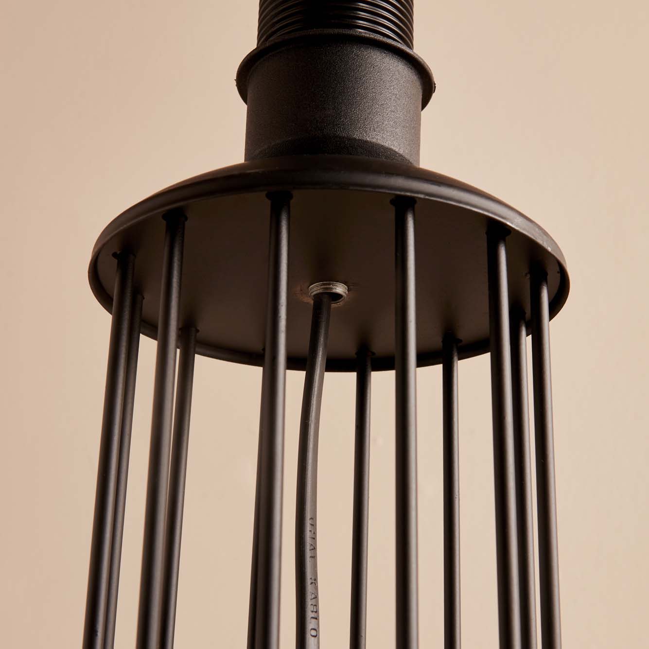 Ardenia Kumaş Başlıklı Metal Lambader Antrasit (21x38 cm) - KREM - 21x38 cm - 3