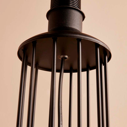 Ardenia Kumaş Başlıklı Metal Lambader Antrasit (21x38 cm) - KREM - 21x38 cm - 3