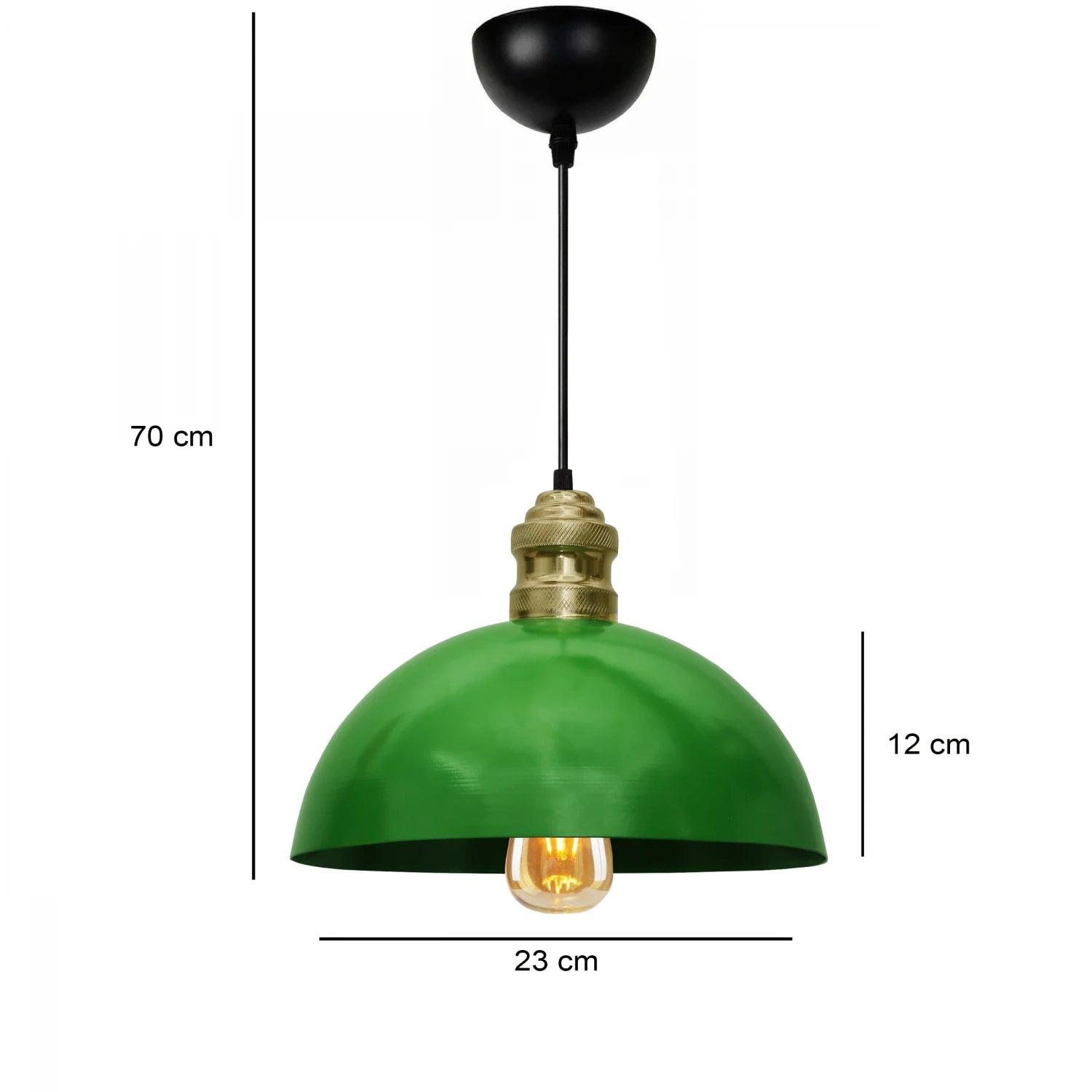 Swiss Retro Metal Tekli Sarkıt Siyah (23x12x70 cm) - YEŞİL - 23x12x70 cm - 3